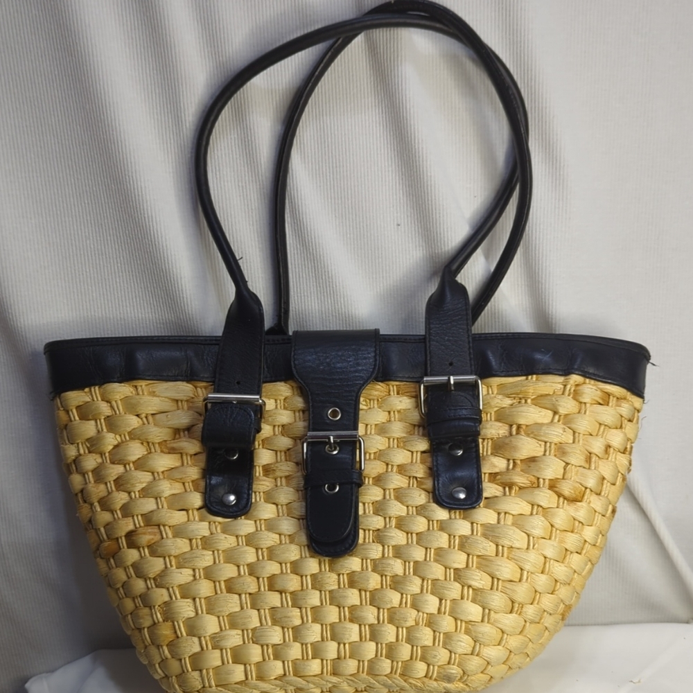 Preston‎ & York Cornhusk and Black leather purse